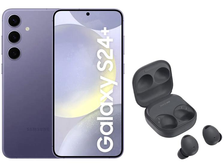 Smartphone Samsung Galaxy S24+ 256GB Cinza - 5G + Fone de Ouvido Esportivo Bluetooth Buds 2 Pro Imagem de Smartphone Samsung Galaxy S24+ 256GB Cinza