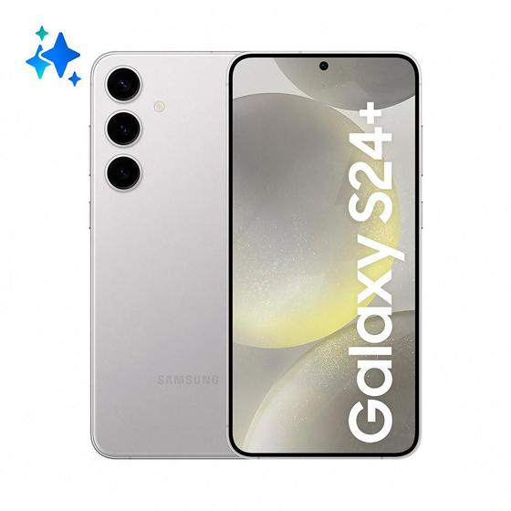 Imagem de Smartphone Samsung Galaxy S24+ 5G Cinza, 512GB, 12GB de RAM e Câmera Tripla Traseira de até 50MP, Selfie de 12MP