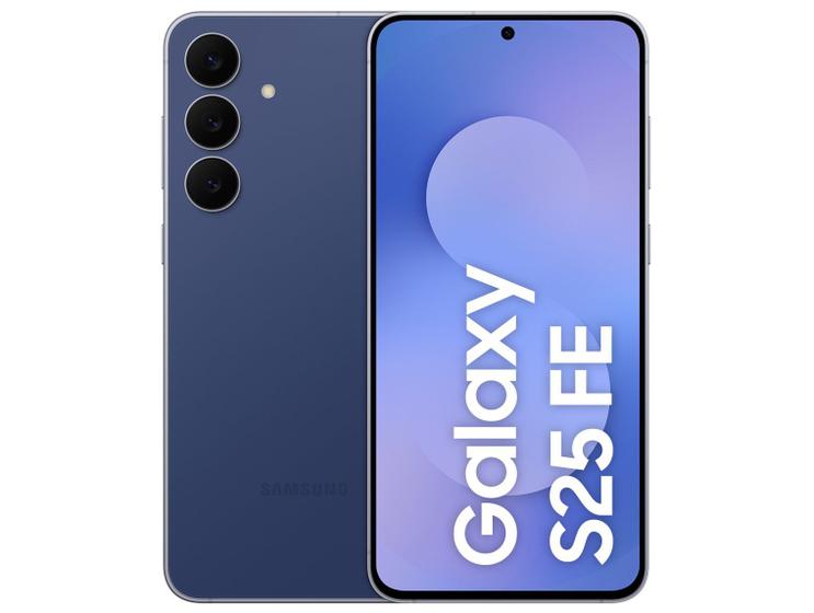 Smartphone Samsung Galaxy S25 FE 128GB 5G 8GB RAM Azul Marinho 6,7´ Câm. Tripla + Selfie 12MP