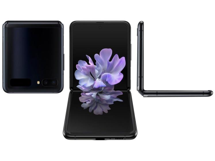 Imagem de Smartphone Samsung Galaxy Z Flip 256GB Preto 4G - Octa-Core 8GB RAM 6,7” Câm. Dupla + Selfie 10MP