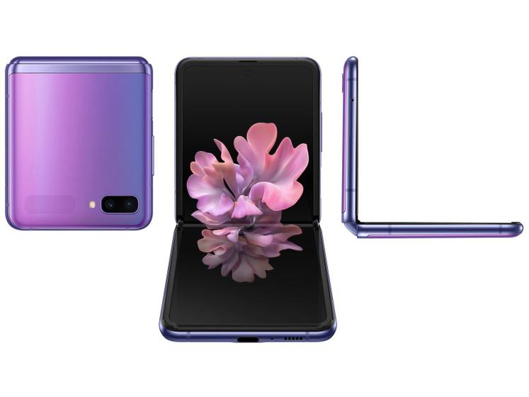 Imagem de Smartphone Samsung Galaxy Z Flip 256GB - Ultravioleta 8GB RAM 6,7” Câm. Dupla + Selfie 10MP