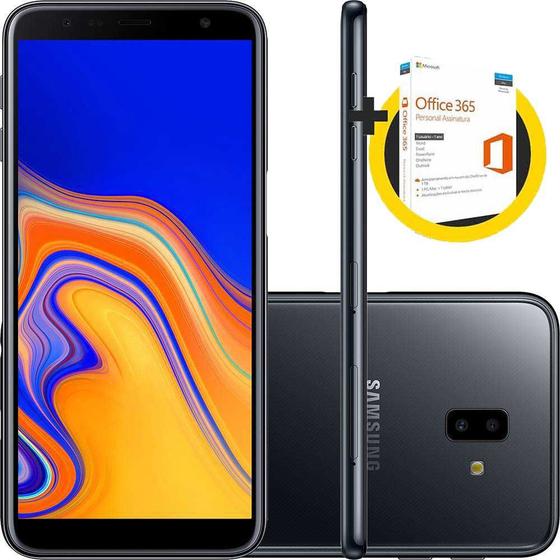 Imagem de Smartphone samsung j610g galaxy j6 plus preto 32gb + microsoft office 365 personal qq2-00481 1tb