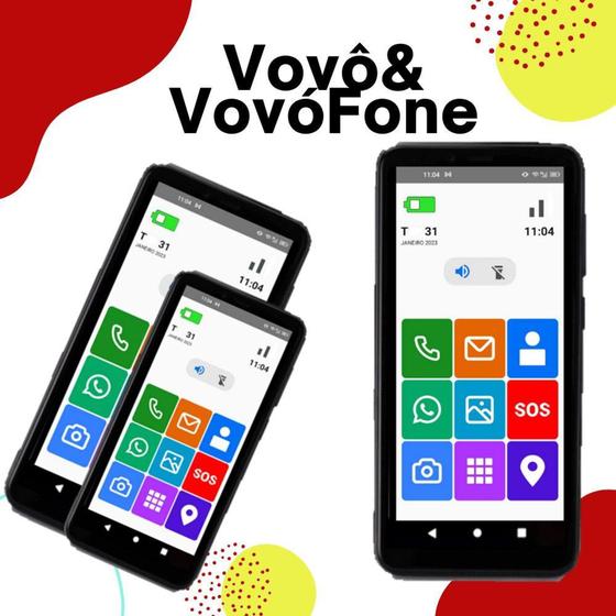 Imagem de Smartphone vovo&vovofone 64gb tela grande 6.5 botão sos zap - SAMSUNG