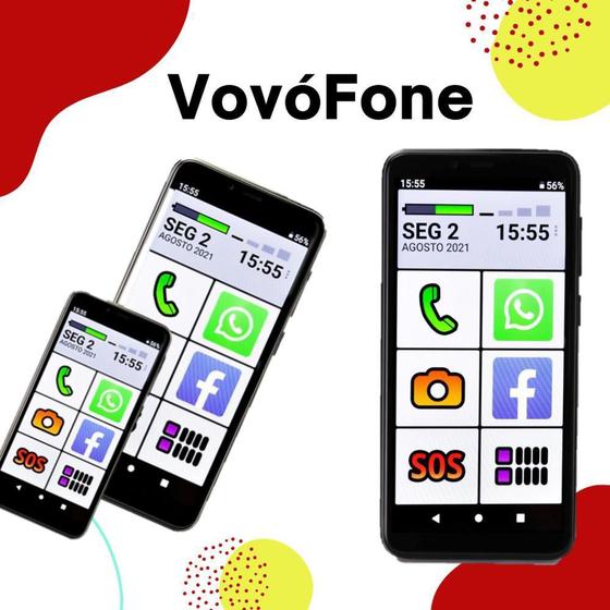Imagem de Smartphone vovófone 32gb 4g icones grandes zap face insta - TCL