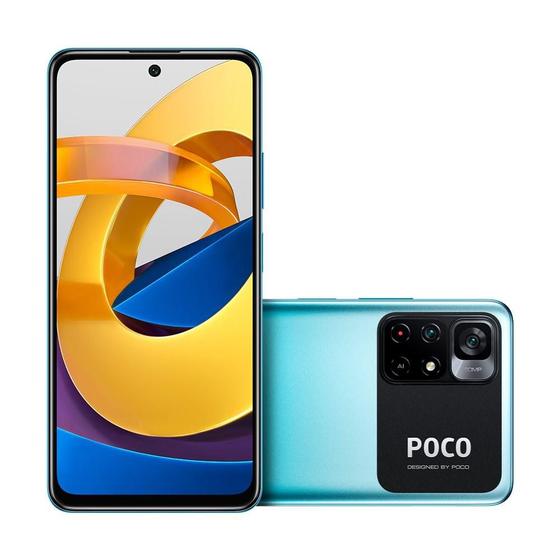 Celular Smartphone Xiaomi Poco M4 Pro 5g 128gb Azul - Dual Chip