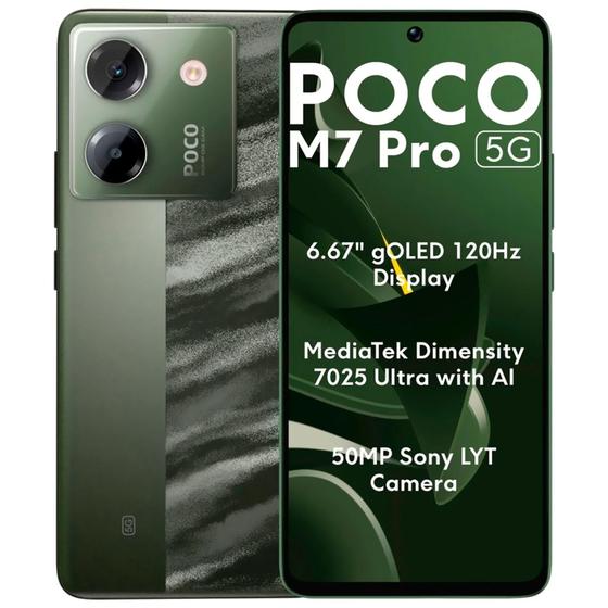 POCO M7 Pro 5G グリーン 12GB/512GB Celular Poco M7 PRO 5G 512GB 12GB Ram Verde - Loja Física BH!