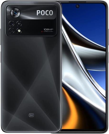 FTRONGRT Cover Per Xiaomi Poco X4 Pro 5G – Custodia Flip Con Supporto, Finestra Traslucida E Antiurto, Argento