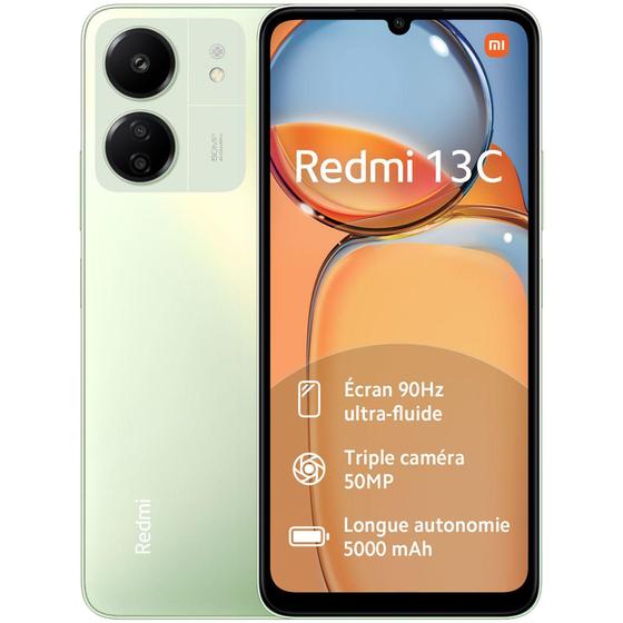 Imagem de Smartphone Xiaomi Redmi 13C 4G 256GB - 8GB Ram (Versao Global) (Clover Green) Verde - Xioami