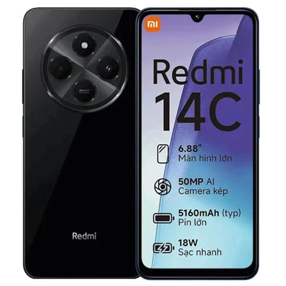 Smartphone Xiaomi Redmi 14C 256GB 4+4GB Ram Virtual Preto Menor preço em Smartphone Xiaomi Redmi 14C 256GB 4+4GB Ram Virtual Preto