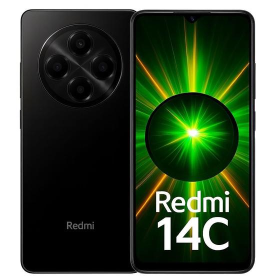 Imagem de Smartphone Xiaomi Redmi 14C 256GB, 4GB RAM, Tela 6,74 polegadas 90 Hz, Câmera 50 MP, Helio G36, Bateria 5000 mAh, Dual SIM, Android 14, Preto