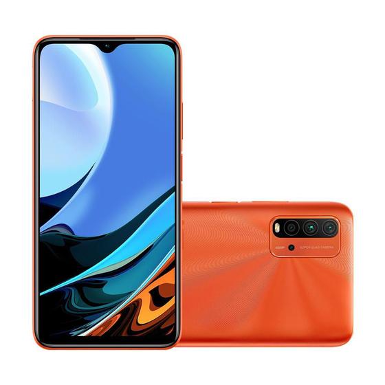 Imagem de Smartphone Xiaomi Redmi 9T Tela 6,53" 4GB 128GB Bateria 6000mAh Câmera Quádrupla 48+8+2+2MP Laranja