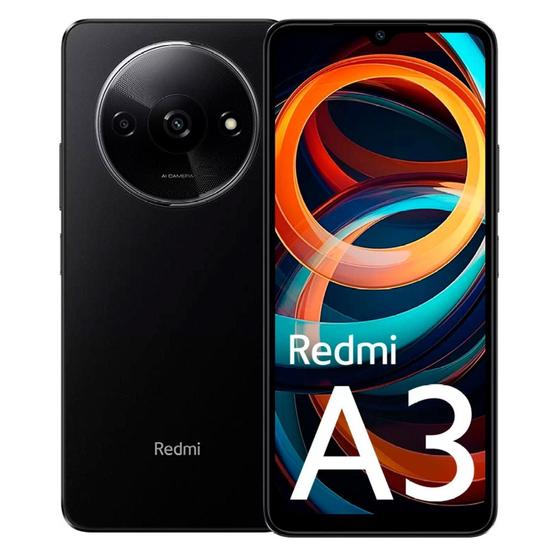 Imagem de Smartphone Xiaomi Redmi A3 64GB 3GB RAM Dual SIM Tela 6.71" - Preto