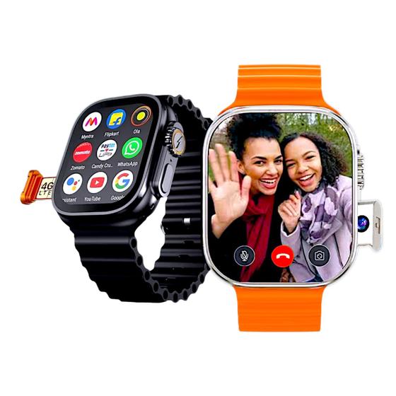 Smartwatch Celular De Pulso com entrada para Chip 5g 2gb De Ram e 16gb faz video chamada e gps com Google Maps acesso a Spotify e Netflix HW ULTRA 2 5G