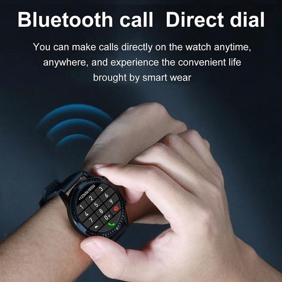 Imagem de Smartwatch com Tela Full Touch - À Prova D'Água IP68, Bluetooth, para Android e iOS (Preto)