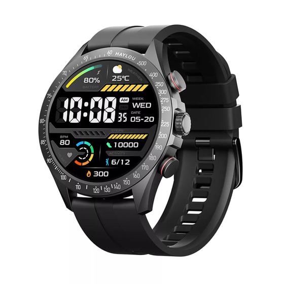 Imagem de Smartwatch Haylou Solar Pro Tela Amoled de 1,43" chamada bluetooth, reprodução de música