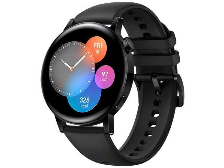Smartwatch Huawei GT3 42mm Preto 4GB Menor preço em Smartwatch Huawei GT3 42mm Preto 4GB