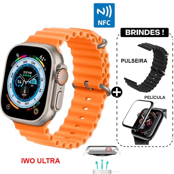 Smartwatch IWO Ultra W68 Series 8 Nfc + pelicula + pulseira Lançamento ...