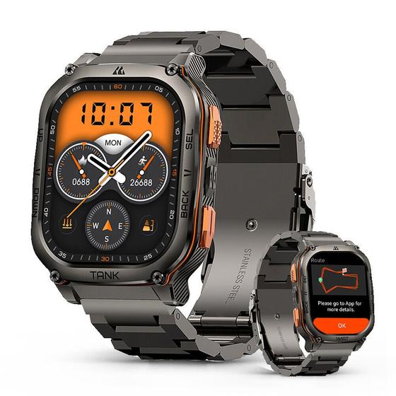 Imagem de Smartwatch KOSPET Tank M3 Ultra GPS Edição Especial 1 Pulseira Metal + 1 Silicone Preto