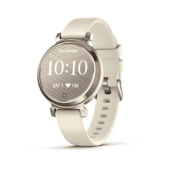 Imagem de Smartwatch Relógio Garmin Lily 2 Dourado Pulseira Branca de Silicone com Monitor de Atividades