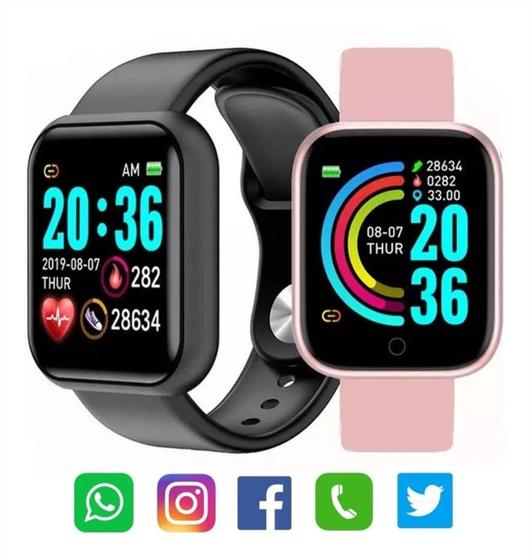 Smartwatch Relógio Inteligente D20 Y68 Unissex com Bluetooth Menor preço em Smartwatch Relógio Inteligente D20 Y68 Unissex com Bluetooth