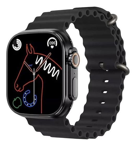 Imagem de Smartwatch Relógio Inteligente S9 Ultra Series 9 Preto Lançamento Nfc Gps Corrida e Esportes