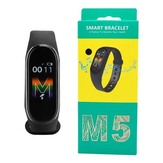Smartwatch Relógio Inteligente Smartband M5 Faz Medições e Atende Ligação - Smartwatch e