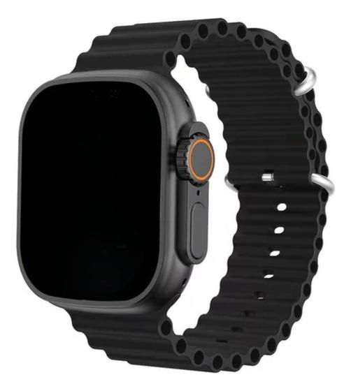 Imagem de Smartwatch Relógio Ultra 49mm Preto Inteligente Homens Mulheres Ios E Android