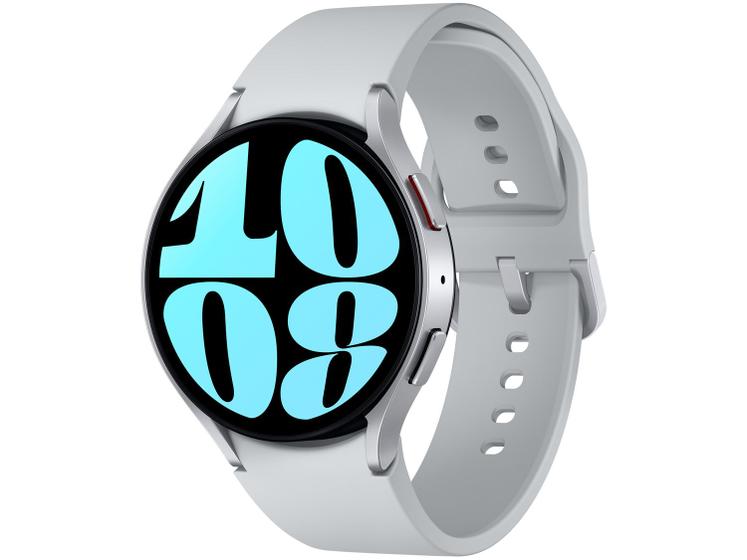 Smartwatch Samsung Watch6 BT 44mm Prata 16GB Bluetooth Imagem de Smartwatch Samsung Watch6 BT 44mm Prata 16GB Bluetooth