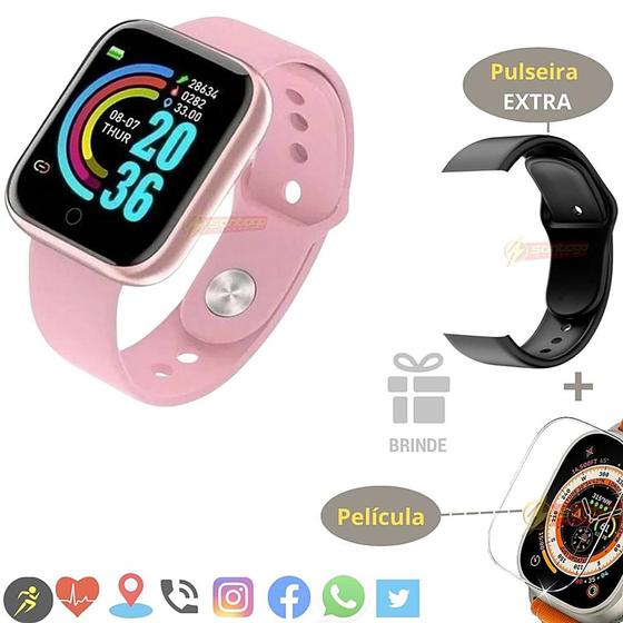 Imagem de Smartwatch Ultra Celulares Universal + Pulseira e Película