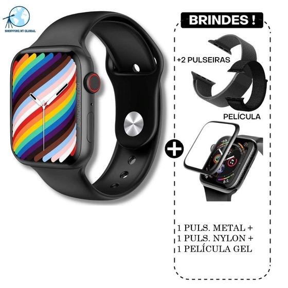 Imagem de SmartWatch  W27 Pro Série 7 Tela 1,81 Lançamento NFC, SIRI com 2 puls. e Película