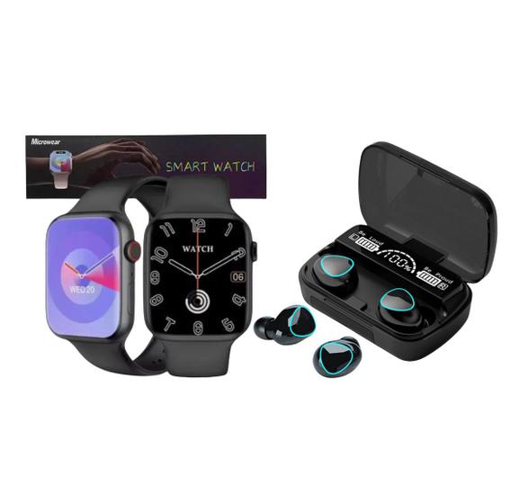 Imagem de Smartwatch  W29s + Fone de Ouvido M10 Chat Gpt Nfc Chamadas Intagram Facebook Multi-Funções