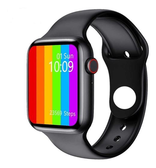 Smartwatch W56 Lite Preto Troca Pulseira Faz Ligação Tela Infinita Menor preço em Smartwatch W56 Lite Preto Troca Pulseira Faz Ligação Tela Infinita