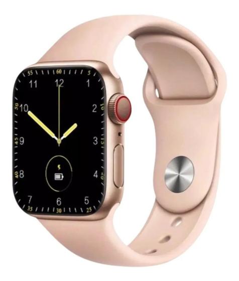 Imagem de Smartwatch W57 Rosa Relógio Inteligente Bluetooth De Longa 1.95 Full Original Nota Fiscal