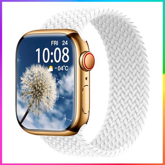 Imagem de Smartwatch Watch HW9 PRO 2 Branco Amoled 3 pulseiras NFC assistente de vóz Chat GPT e GPS relógio inteligente corrida mo