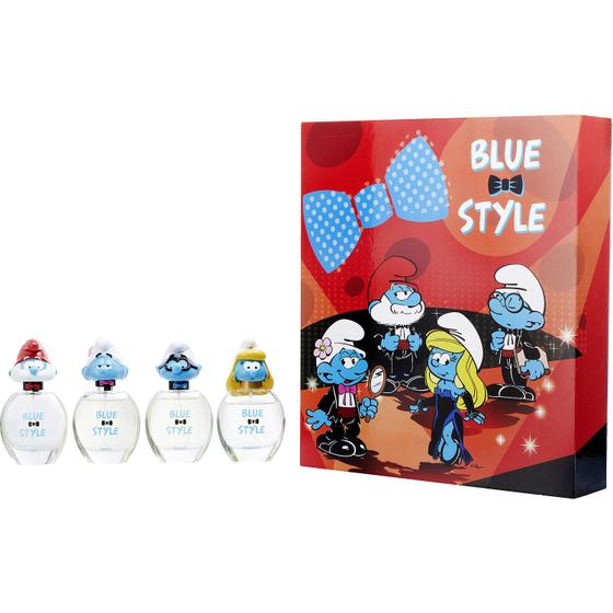 Imagem de Smurfs 3D Variedade 4 Piece Set Azul e Estilo Com Papa Smurf,