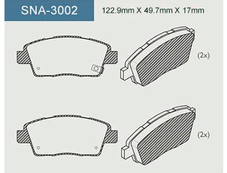 Imagem de Sna-3002 pastilha de freio dianteira hb20 - Speed brake