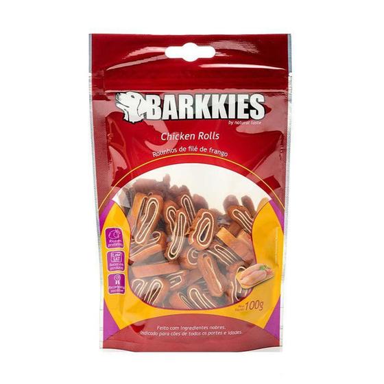 Imagem de Snack Barkkies Chicken Rolls para Cães 100g - 1 Unidade