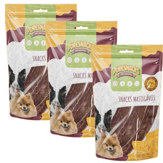 Imagem de Snack Cachorro Petisco Narutal Filezinho Puresnack Kit 9un