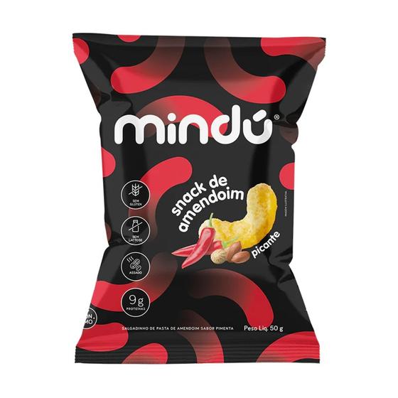 Imagem de Snack De Amendoim, Pimenta 6x50g Sem Glúten - Mindú