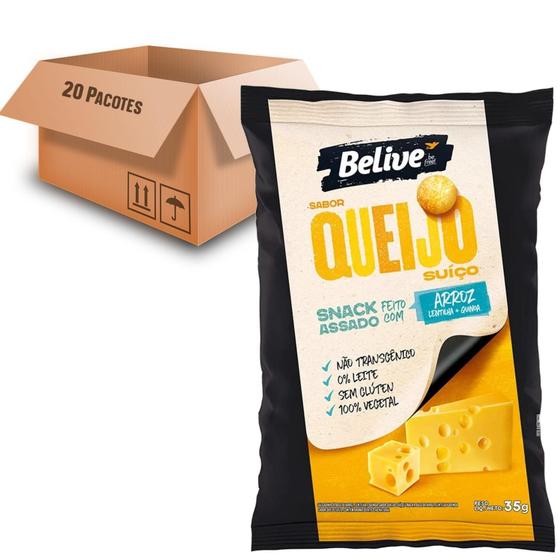 Imagem de Snack De Arroz Sem Gluten Queijo Suiço Belive 35G (20 Und)
