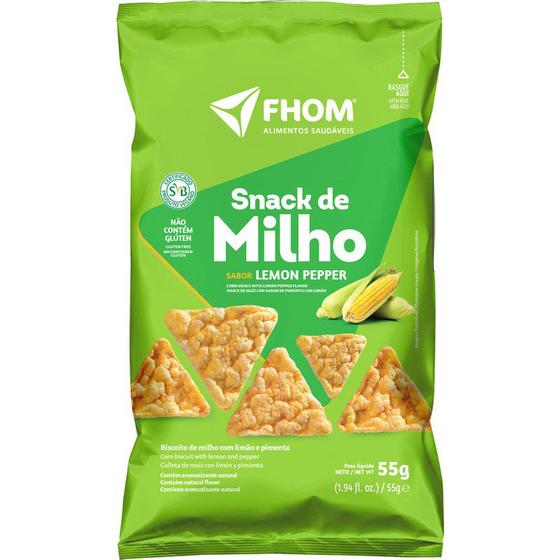 Imagem de Snack de Milho Lemon Pepper 55g Vegano Sem Glúten FHOM