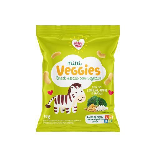 Imagem de Snack Infantil Mini Veggies Lentilha e Brócolis Nhami Mami 18g