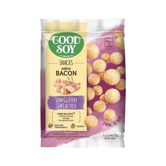 Snack Sem Glúten Sabor Bacon 25g - Good Soy Imagem de Snack Sem Glúten Sabor Bacon 25g - Good Soy