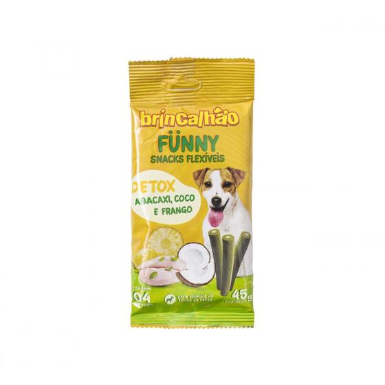 Imagem de Snacks Flexíveis Palito para Cães Cão Pet Brincalhão Funny Detox 45g