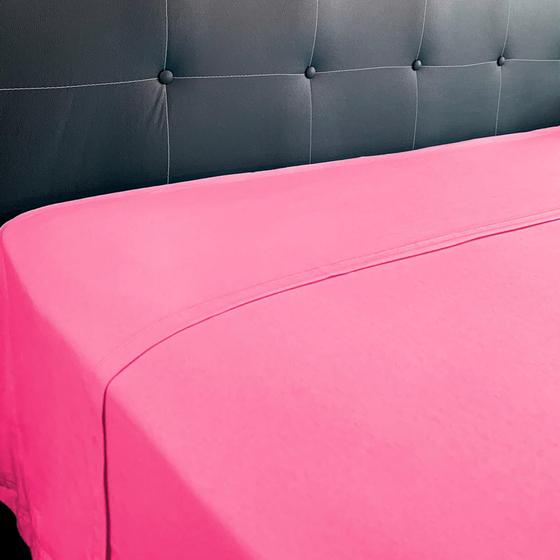 Imagem de Sobre Lençol Queen Avulso Com Elástico Malha 1 peça Rosa Domu 