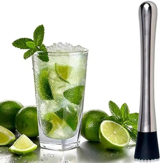 Imagem de Socador Macerador Inox Drinks Caipirinha Bartender