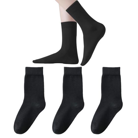 Imagem de Socks Marchare, vestido fino sem costura, preto redondo, pacote com 3