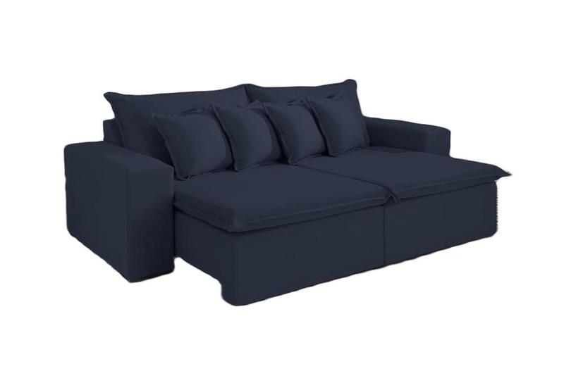 Imagem de Sofá 1,80 Retrátil Topázio Com Molas Bonnel 3 Lugares Fabri Decor