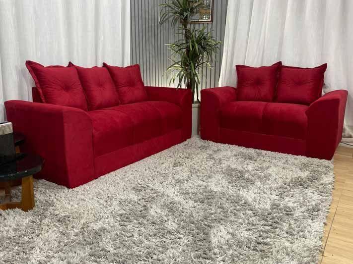 Imagem de Sofá 2 e 3 Lugares Vermelho 608 Porto