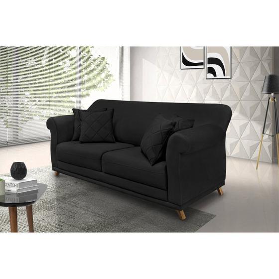 Imagem de Sofá 2 Lugares 160cm Suede Arras Spezzia Decor